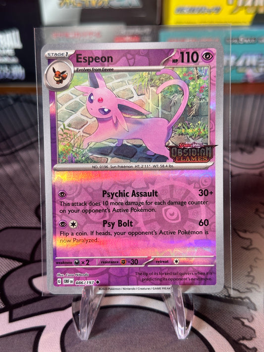 Obsidian Flames Espeon Stamp Promo