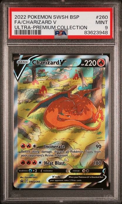 CHARIZARD V BLACK STAR PROMO #260 PSA 9